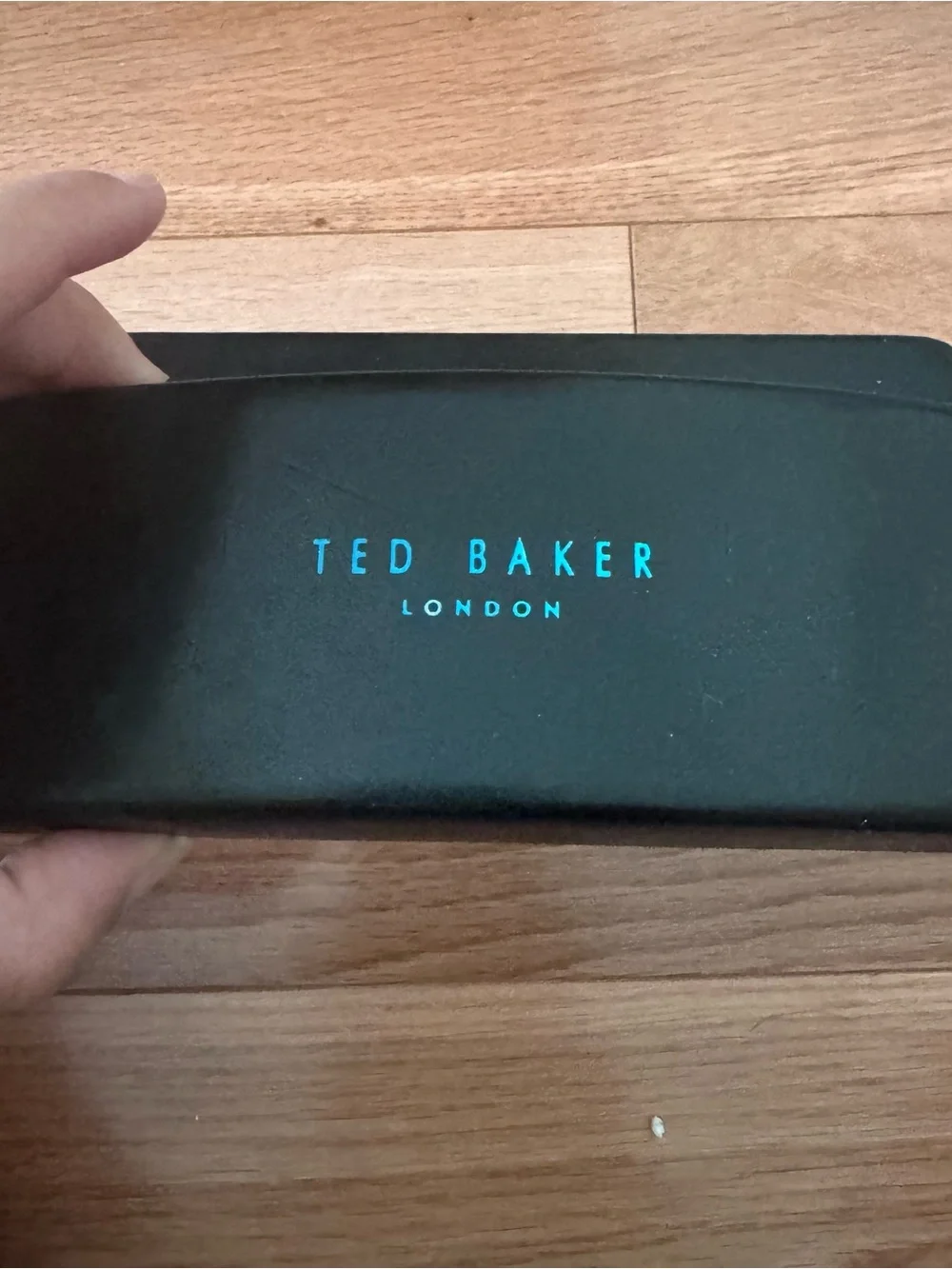 Ted Baker Black Sunglasses Case with Teal Logo